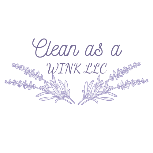 A black background with the words clean as a wink ec